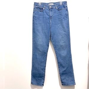 Signature by Levi Strauss Women’s High-Rise Straight Leg Blue Denim Jeans